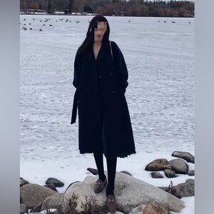 Zara 44% wool winter long coat